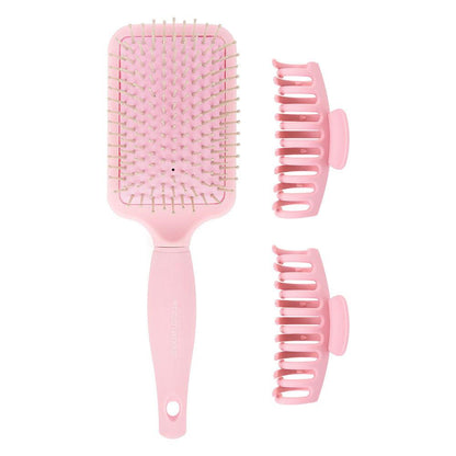 Brushworks Paddle Brush &amp; Claw Clips Set