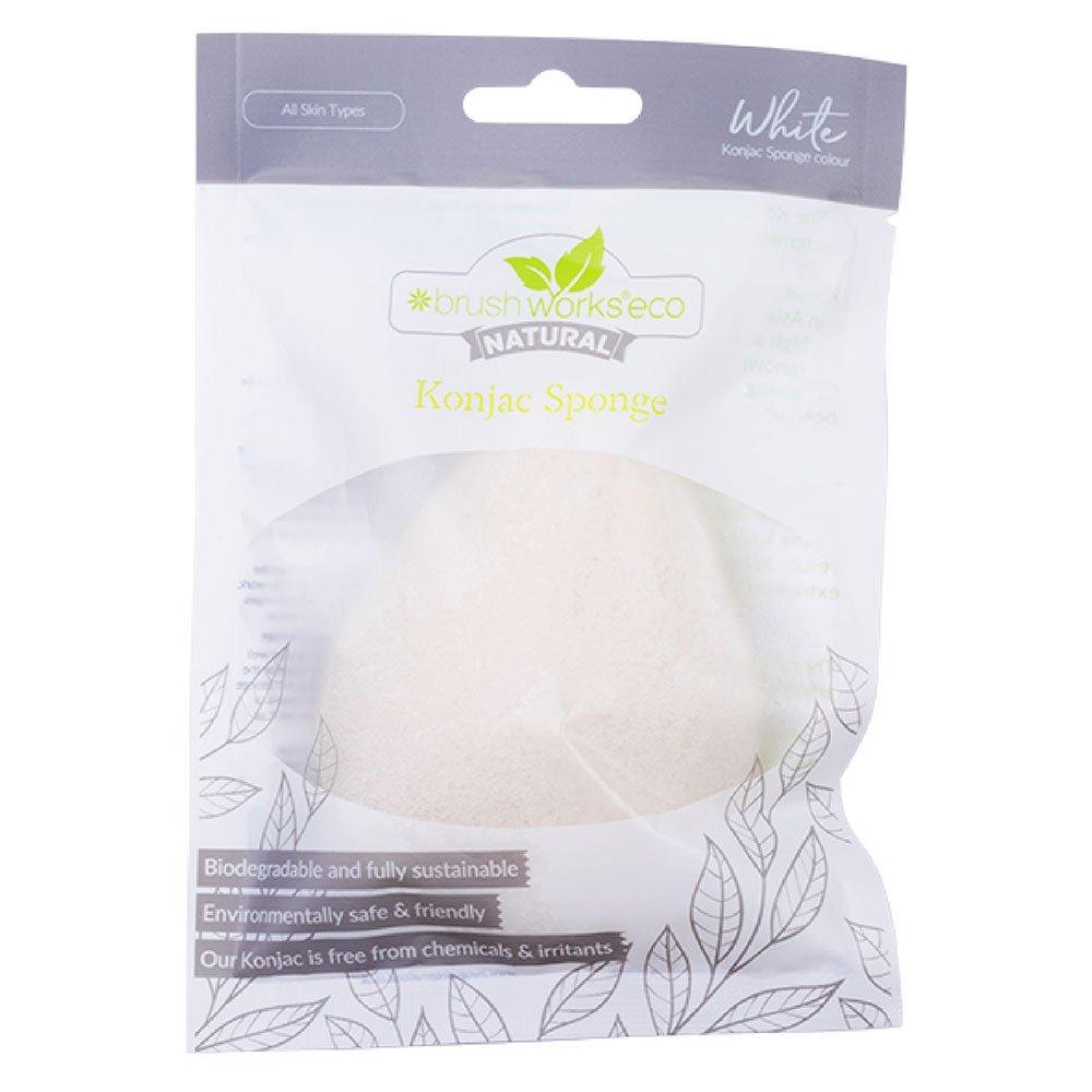 Brushworks Konjak Sponge For Mixed Skin (white)