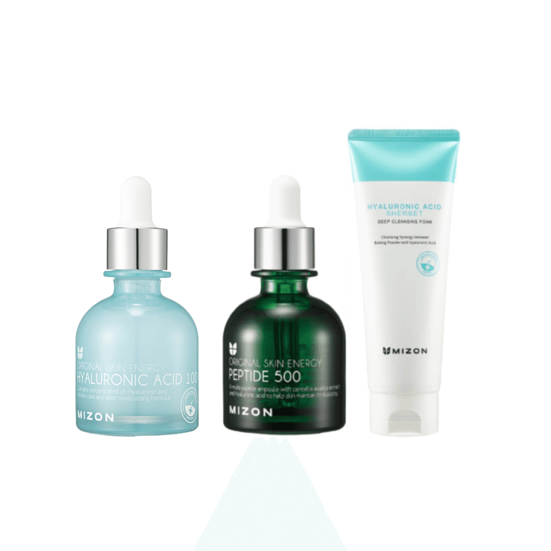 Mizon hyaluronic Serum &amp; peptide &amp; hyaluronic foam cleanser