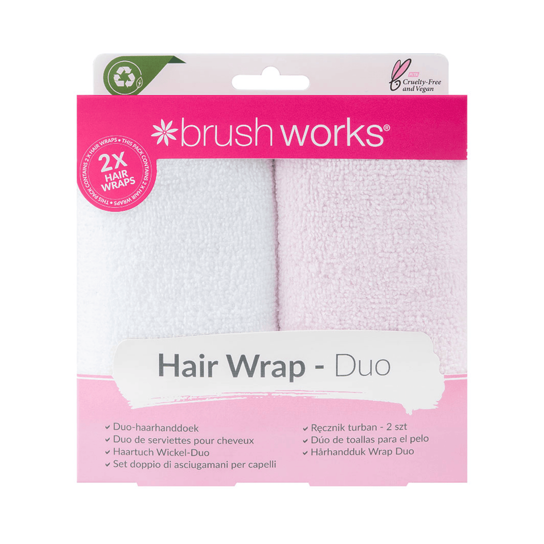 منشفة الشعر من Brushworks – Duo