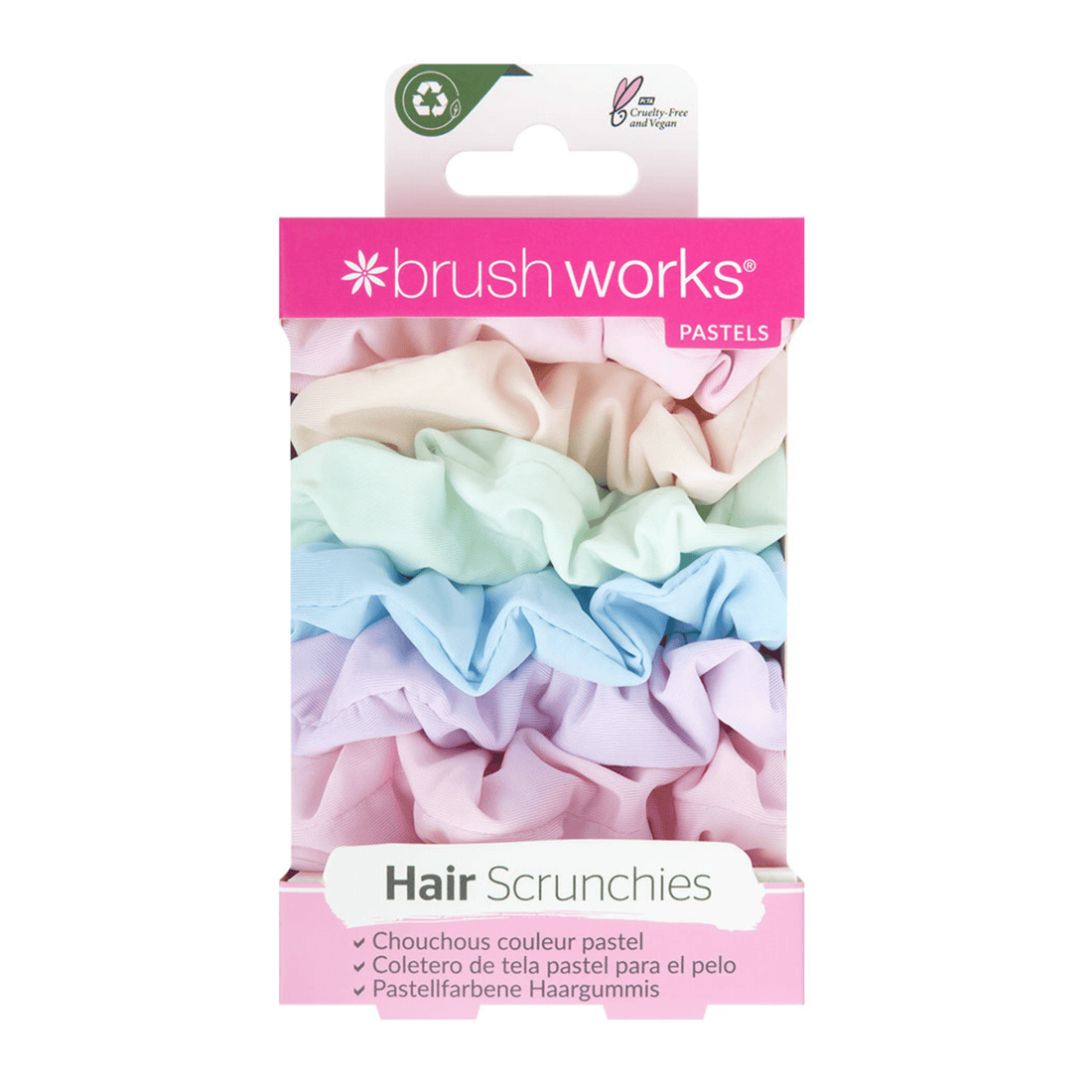 Brushworks Pastel Scrunchies (Pack of 6)